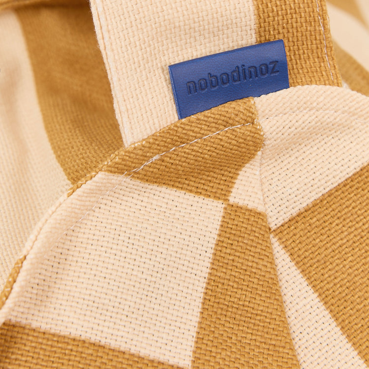 VIBES. Round beanbag - kid size - Mustard & Sand Tiles