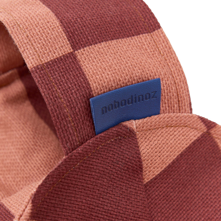 VIBES. Round beanbag - kid size - Maroon Tiles