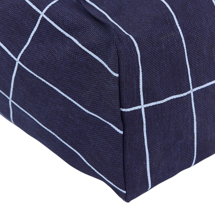 VIBES. Armchair beanbag - kid size - Navy blue grid vintage effect