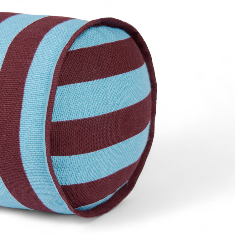 VIBES. Μαξιλάρι κυλινδρικό Burgundy Blue Stripes
