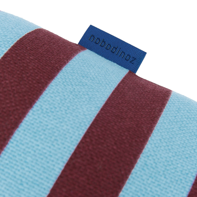 VIBES. Μαξιλάρι κυλινδρικό Burgundy Blue Stripes
