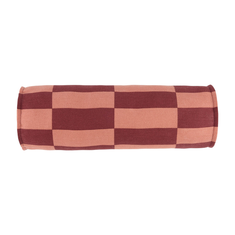 VIBES. Μαξιλάρι κυλινδρικό Maroon Tiles