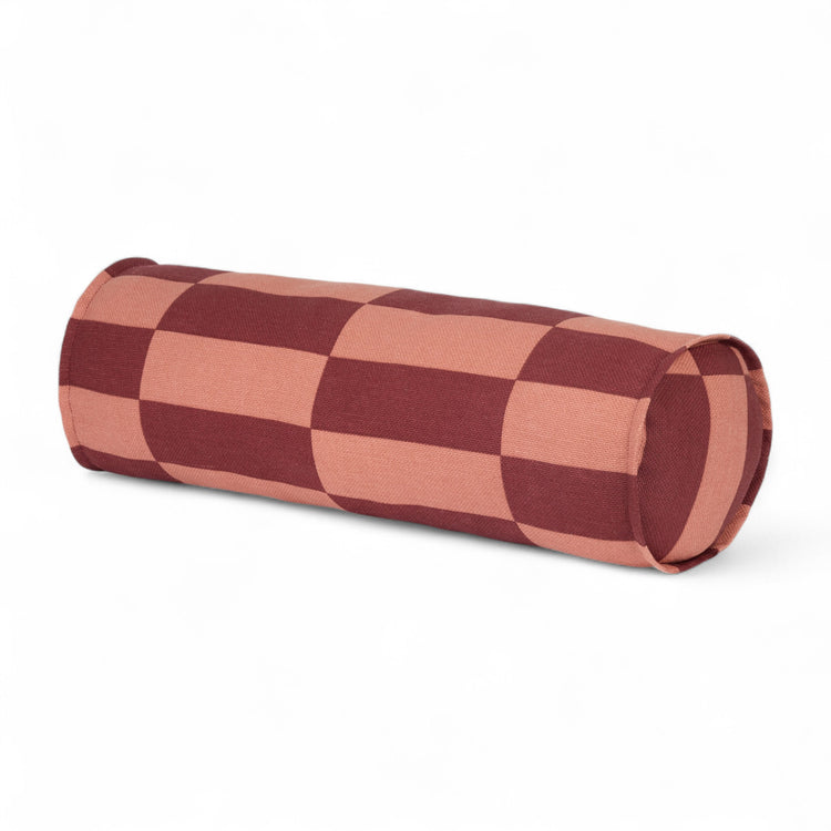 VIBES. Μαξιλάρι κυλινδρικό Maroon Tiles