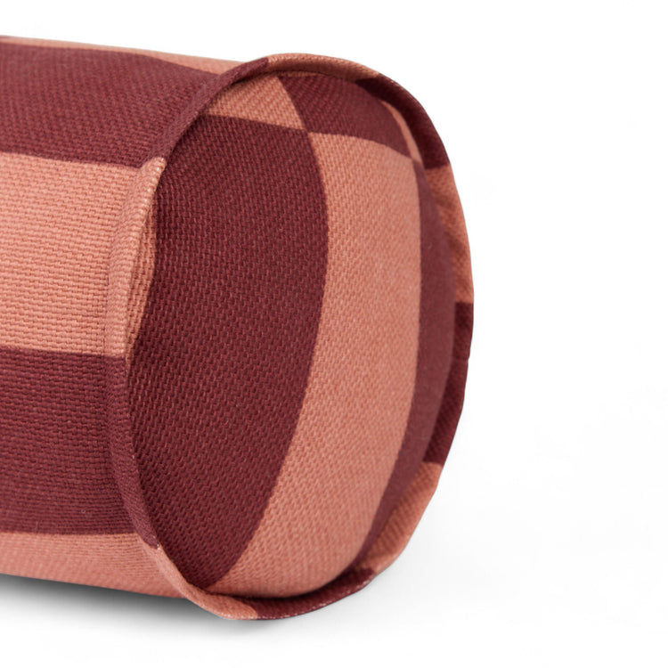 VIBES. Μαξιλάρι κυλινδρικό Maroon Tiles