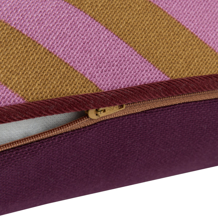 RAY. Μαξιλάρι ορθογώνιο Pink Curry Stripes 70x25