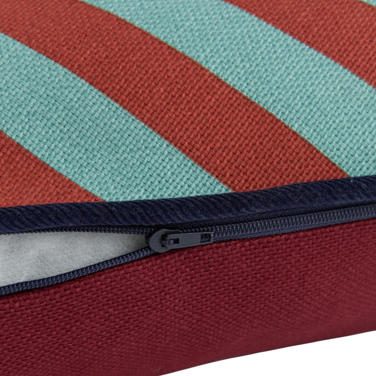 RAY. Μαξιλάρι ορθογώνιο Red Teal Green Stripes 70x25