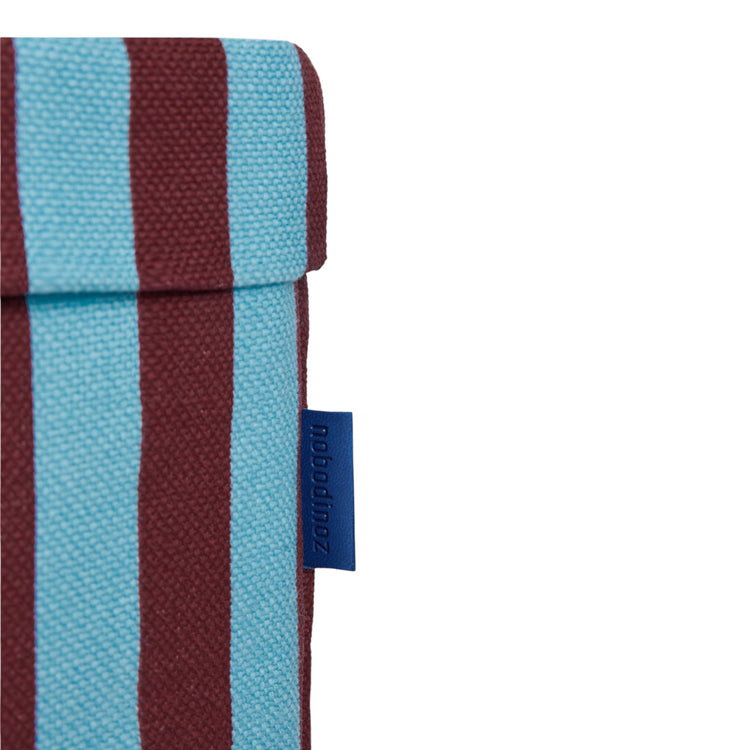 BLISS. Υφασμάτινο καλάθι αποθήκευσης μεγάλο Burgundy Blue Stripes