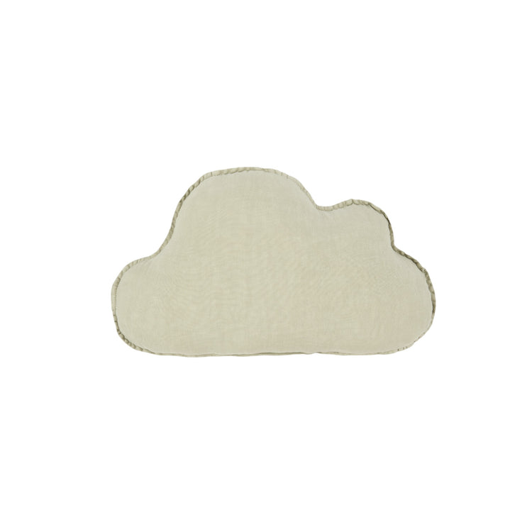 L1N0. Cloud cushion French linen Green Matcha