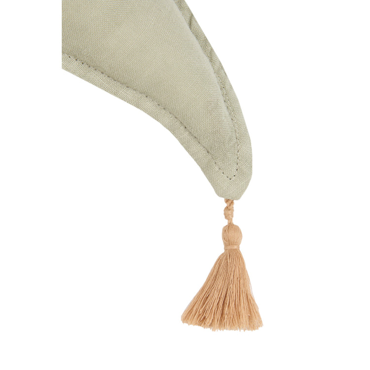 L1N0. Moon cushion French linen Green Matcha