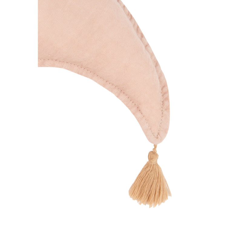 L1N0. Moon cushion French linen Powder Pink
