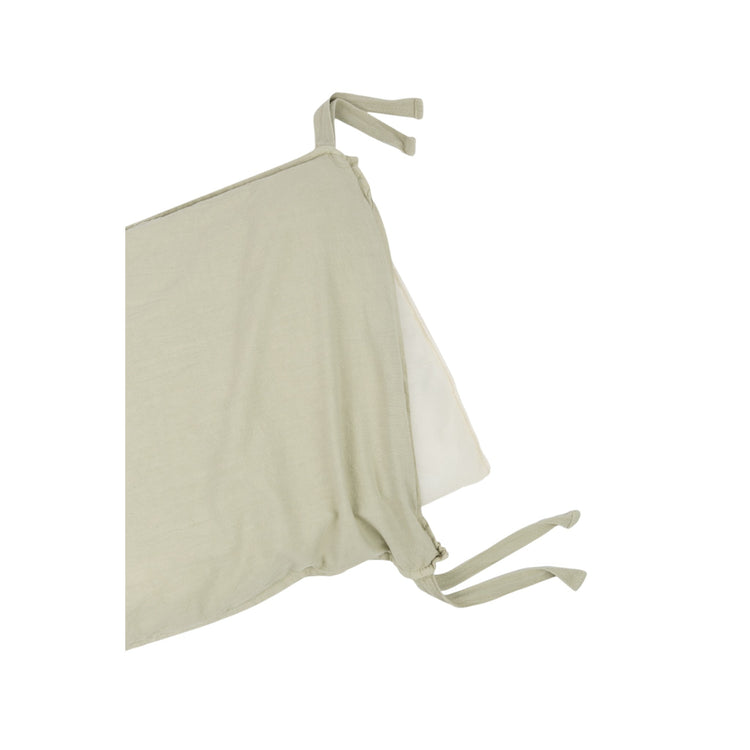 WABI SABI. Zipped cot bumper Green Matcha 38x210x4