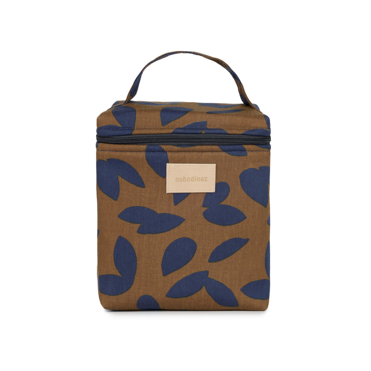 HYDE PARK. Insulated baby bottle and lunch bag Blue Leaves