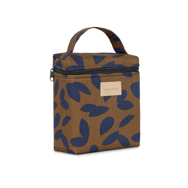 HYDE PARK. Insulated baby bottle and lunch bag Blue Leaves