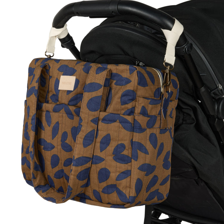 HYDE PARK. Waterproof stroller bag Blue leaves