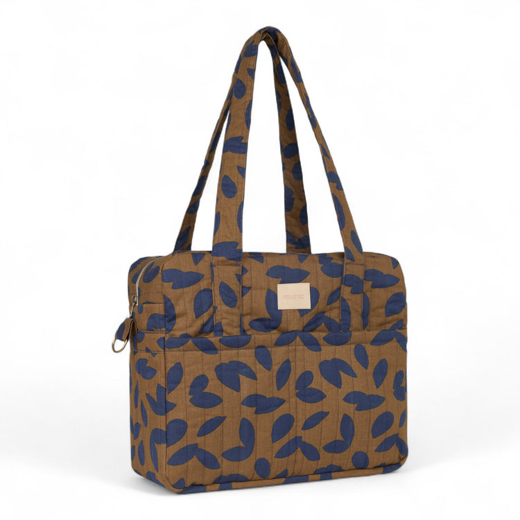 HYDE PARK. Waterproof stroller bag Blue leaves