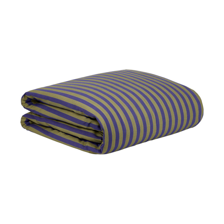 SHELDON. Single bed duvet cover Indigo Stripes 150x200