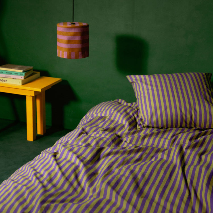 SHELDON. Single bed duvet cover Indigo Stripes 150x200