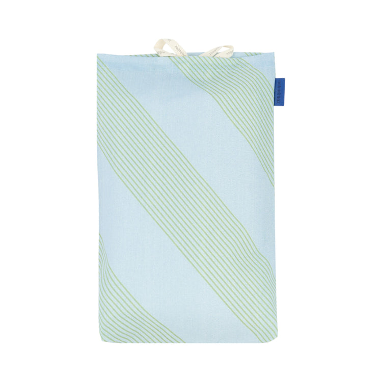 SHELDON. Single bed duvet cover Green Diagonal Stripes 150x200