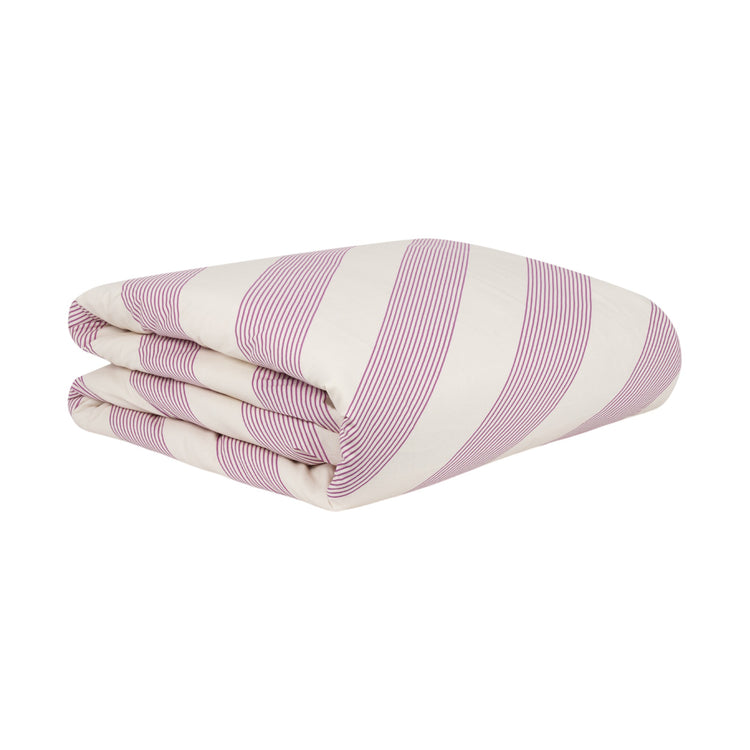 SHELDON. Single bed duvet cover Lilac Diagonal Stripes 150x200
