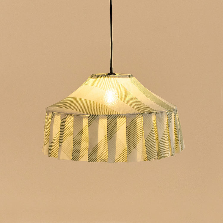 VIBES. Pendant lampshade Nicole Green Diagonal Stripes 50cm