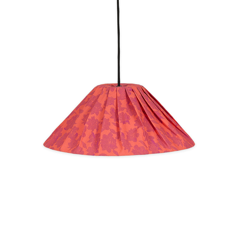 VIBES. Pleated pendant lampshade Ava Red Peonies 50cm