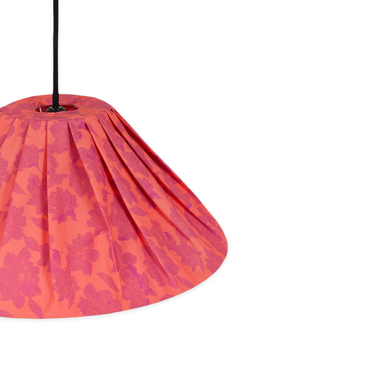 VIBES. Pleated pendant lampshade Ava Red Peonies 50cm