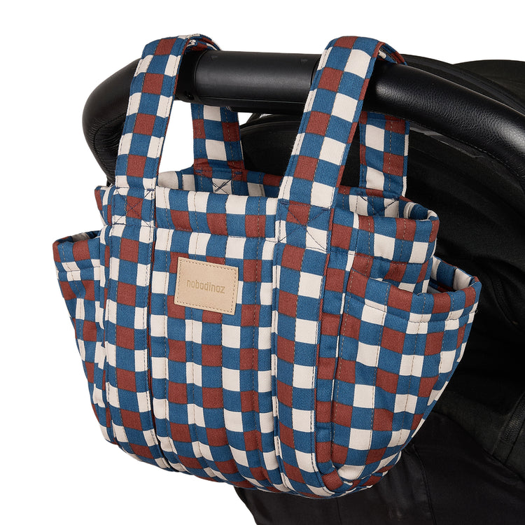 HYDE PARK. Stroller organizer Blue Red Mosaic