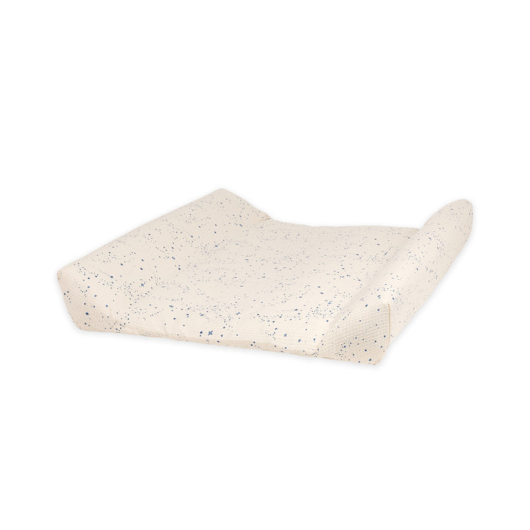 OPERA. Changing mat cover in organic cotton honeycomb Blue Milky Way 50x70