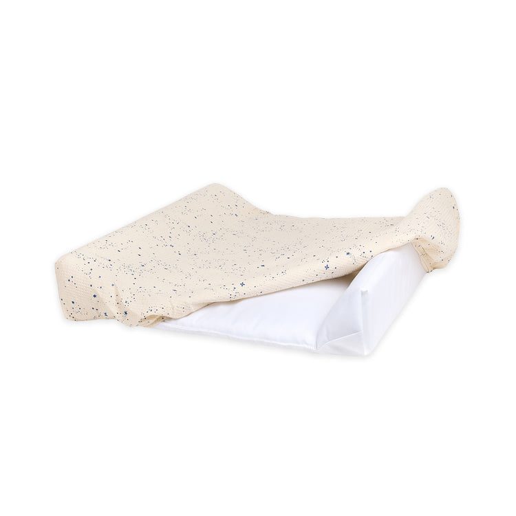 OPERA. Changing mat cover in organic cotton honeycomb Blue Milky Way 50x70