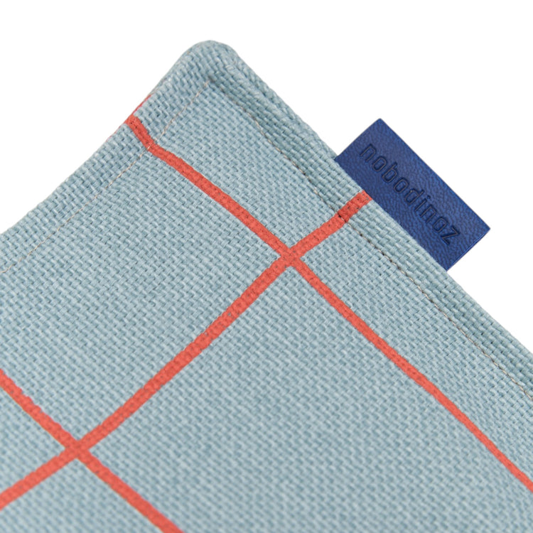 VIBES. Long beanbag - adult size - Blue Red Grid