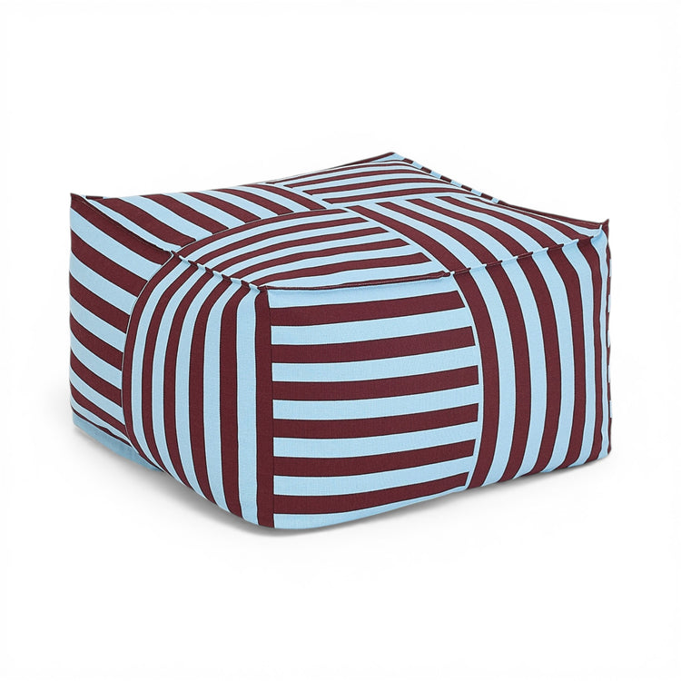 OTTO. Υφασμάτινο πουφ ενηλίκων Burgundy Blue Stripes