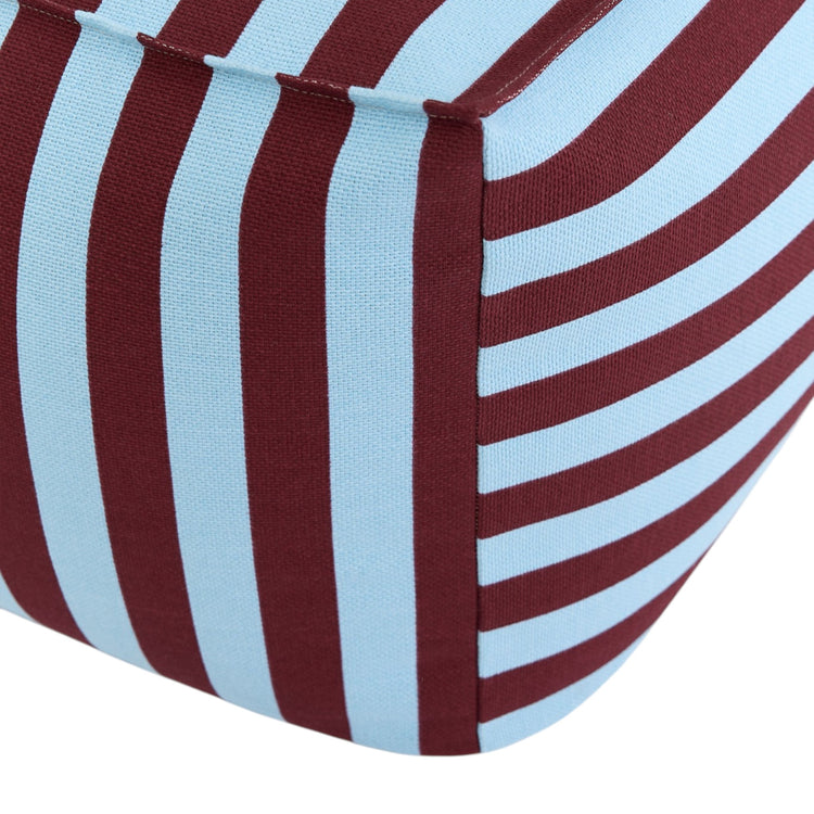 OTTO. Υφασμάτινο πουφ ενηλίκων Burgundy Blue Stripes