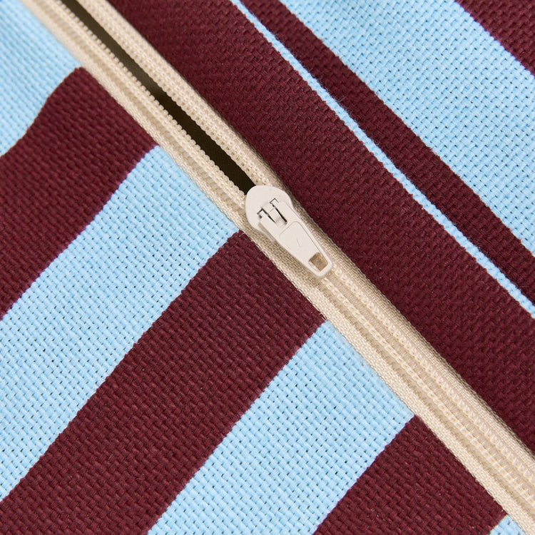 OTTO. Υφασμάτινο πουφ ενηλίκων Burgundy Blue Stripes