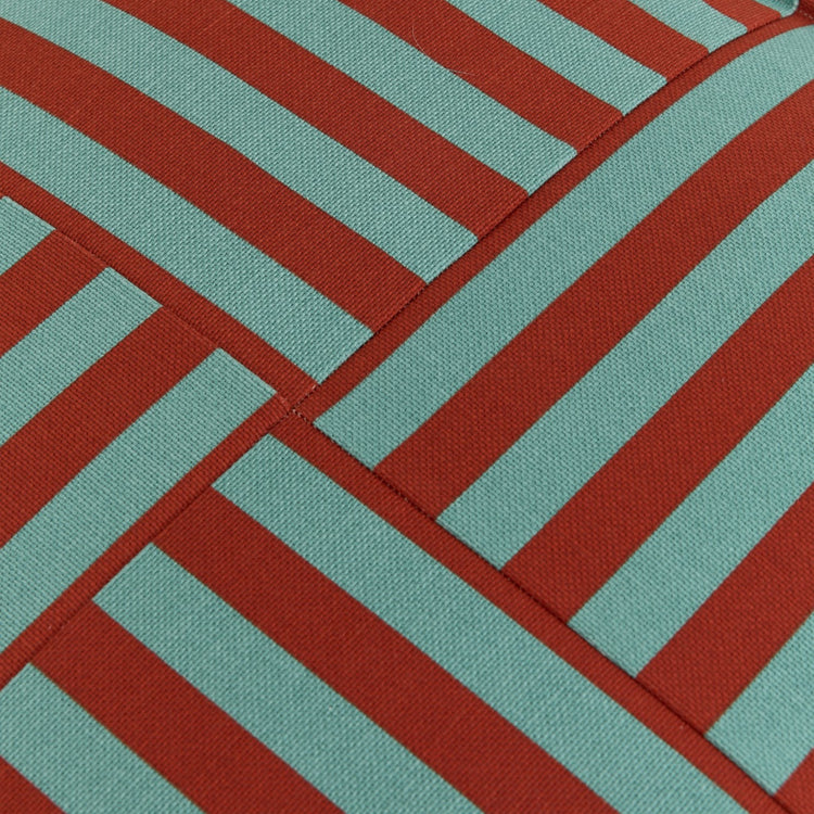 OTTO. Ottoman beanbag - adult size - Red Teal Green Stripes