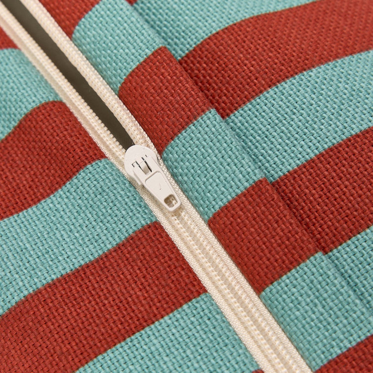 OTTO. Ottoman beanbag - adult size - Red Teal Green Stripes