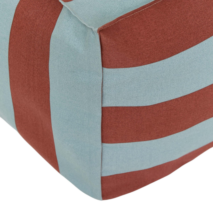OTTO. Outdoor ottoman beanbag - adult size - Toffee Blue Stripes