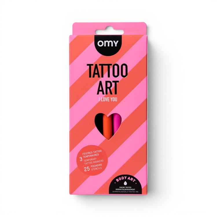 OMY. Σετ ζωγραφικής δέρματος Tattoo Art - Love