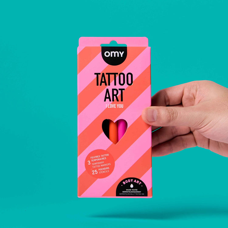 OMY. Σετ ζωγραφικής δέρματος Tattoo Art - Love
