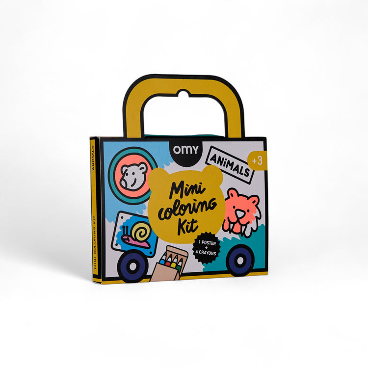 OMY. Pocket Coloring Poster with Pencils Animals