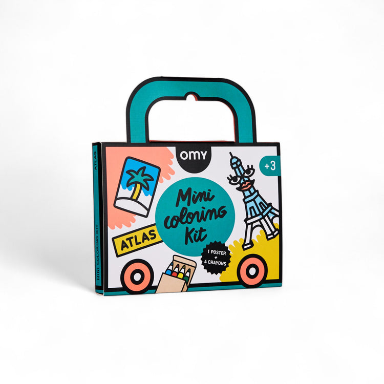 OMY. Pocket Coloring Poster with Pencils Atlas