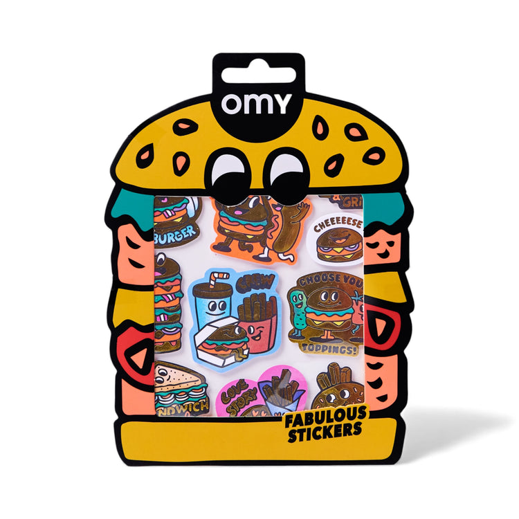 OMY. Assorted Stickers BIG - Burger