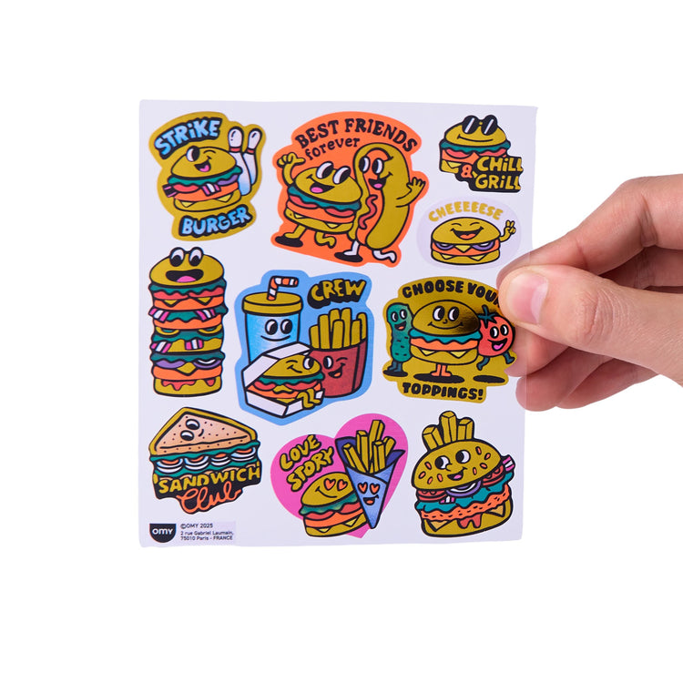 OMY. Assorted Stickers BIG - Burger