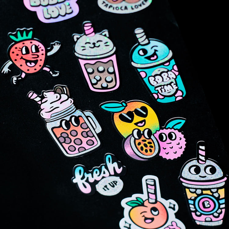 OMY. Assorted Stickers BIG - Bubble Tea