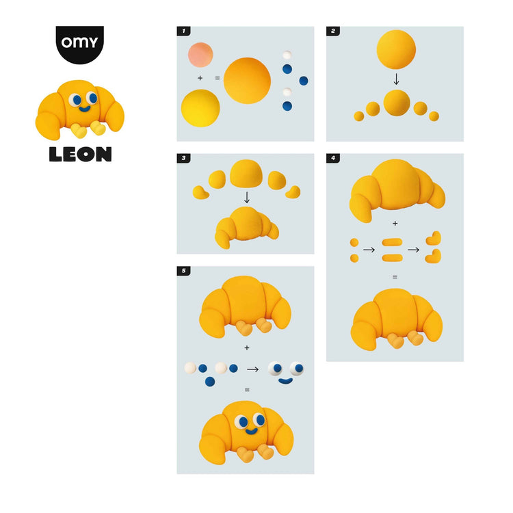 OMY. Σετ κατασκευής με πηλό Air Dry Clay Leon