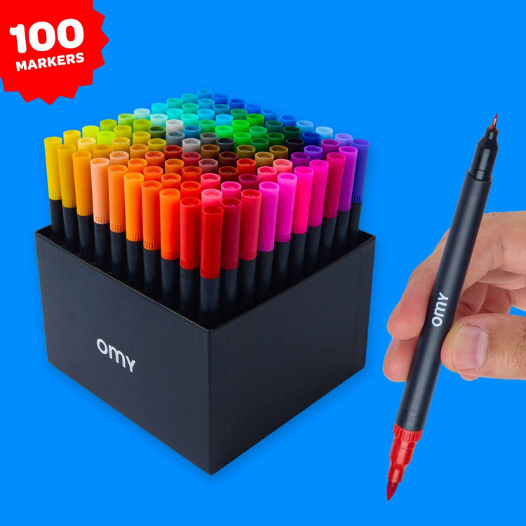 OMY. Set of 100 felt-tip markers