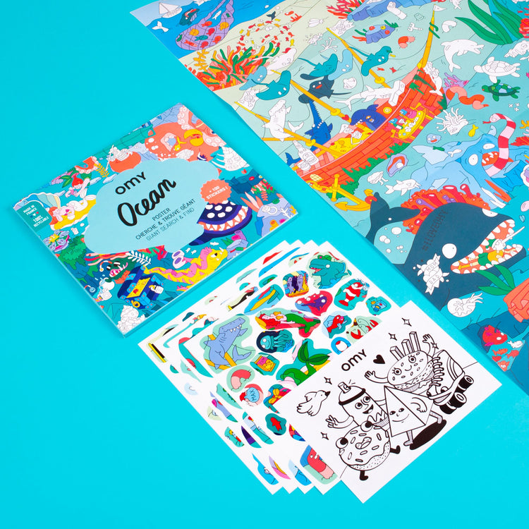 OMY. Poster & stickers - Ocean