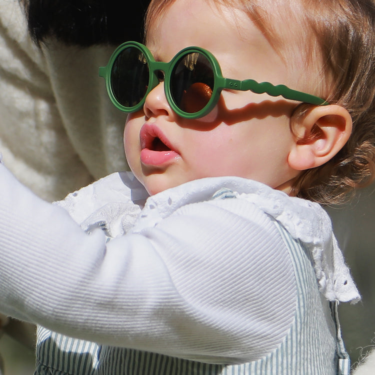OLIVIO & CO. Βρεφικά γυαλιά ηλίου στρογγυλά Classic Olivio - Cactus Green 0-18 μηνών
