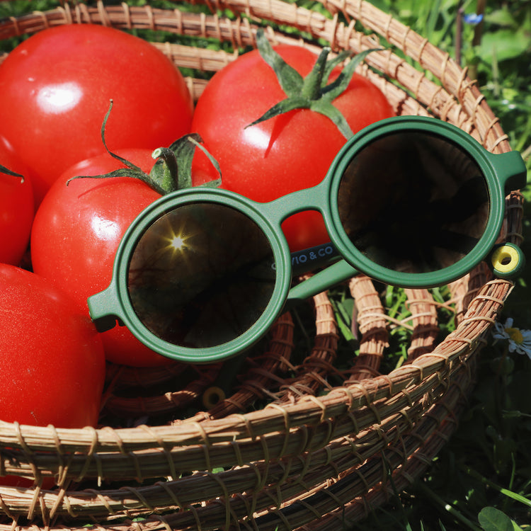 OLIVIO & CO. Βρεφικά γυαλιά ηλίου στρογγυλά Classic Olivio - Cactus Green 0-18 μηνών