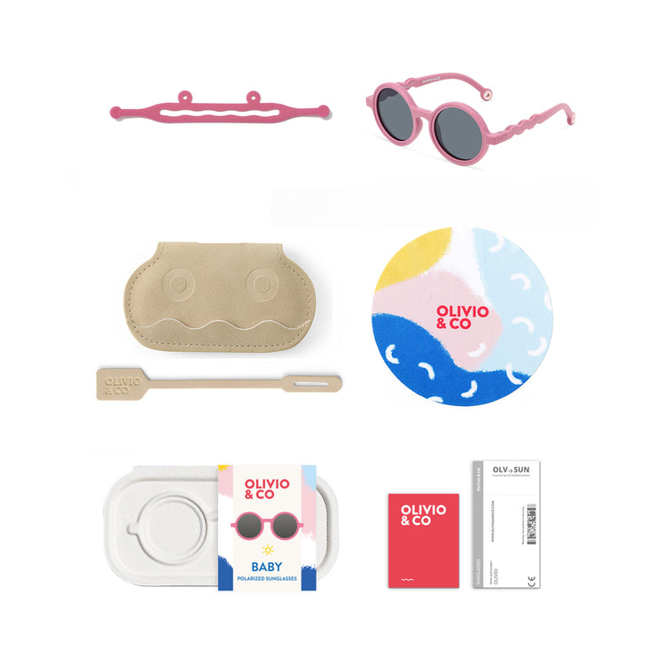 OLIVIO & CO. Βρεφικά γυαλιά ηλίου στρογγυλά Flower Stall - Rock Rose 0-18 μηνών