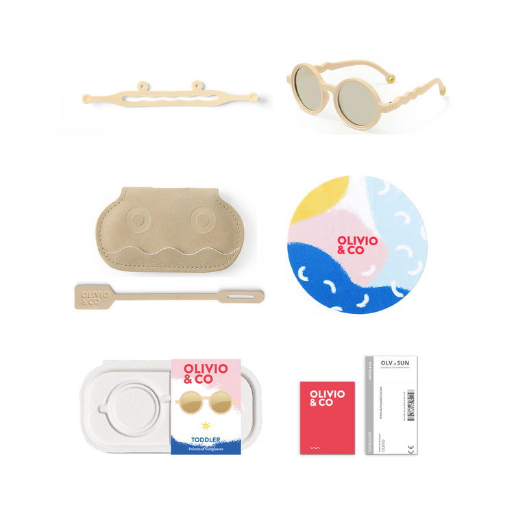 OLIVIO & CO. Παιδικά γυαλιά ηλίου στρογγυλά Classic Olivio - Desert Sand 18-36 μηνών